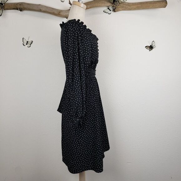 H&M black and white retro styled ruffled dress - Picture 7 of 8